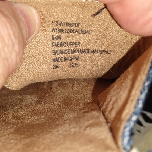 ๐ฃWHITE MOUNTAIN Beachball Wedge Sandals in Denim Blue Canvas - Picture 9 of 13